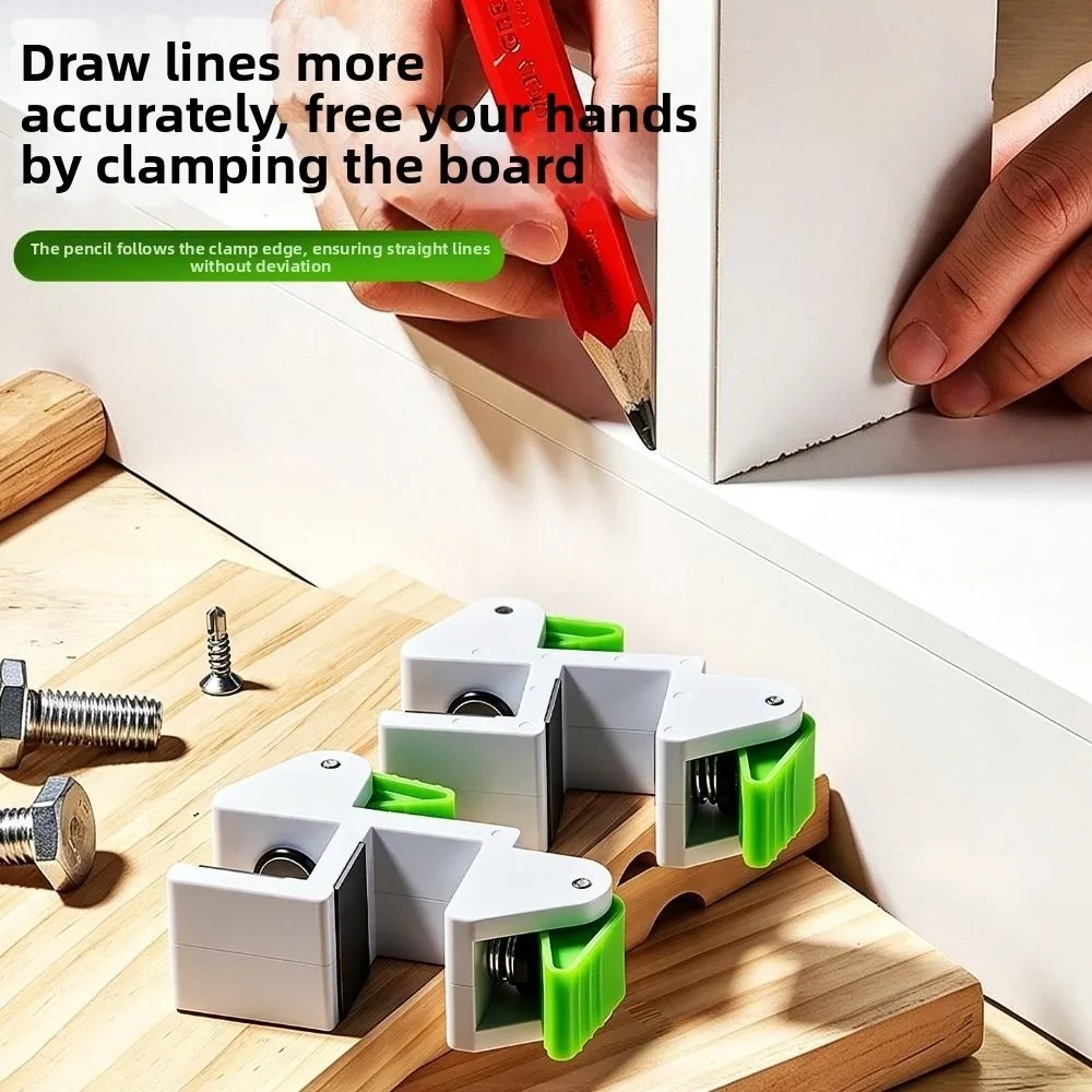 One-Touch Press Drawer Fixing Clip Adjustable Quick Installation Cabinet Filler Marker Hands-Free Stable Clamping