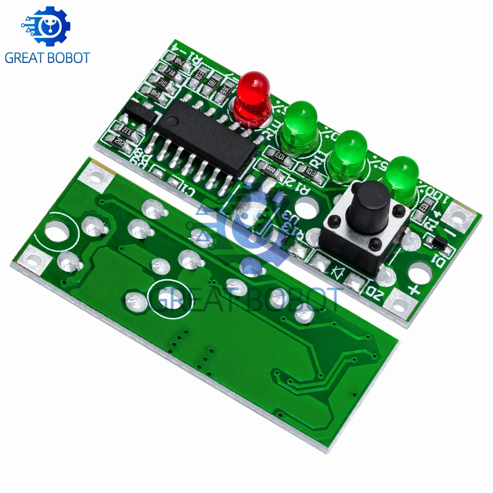 3S 12V 4-Grade LED Battery Capacity Detection Module, Lead Acid & Lithium Battery Level Indicator Board