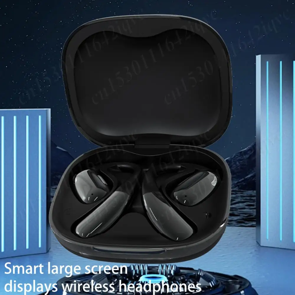 Wireless Headphones Bluetooth-Compatible 5.3 Noise Cancelling Earhook Sports Headphones Wireless Earbuds for Workout/Running/Gym