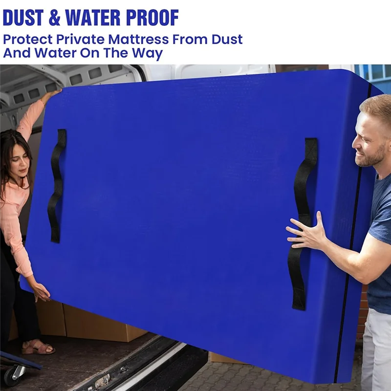 واقي مرتبة قماش القنب المقاوم للماء قابل لإعادة الاستخدام من CHCH مع مقابض - حقيبة مرتبة كوينسيز للتحرك - أغطية مرتبة للحماية #4