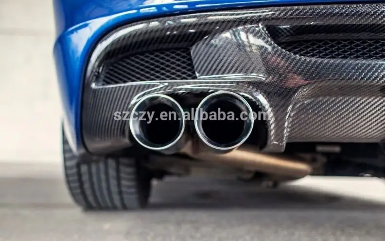 Auto Car Carbon Rear Lip Diffuser With Quad Exhaust Dual Outlet For BMW E82