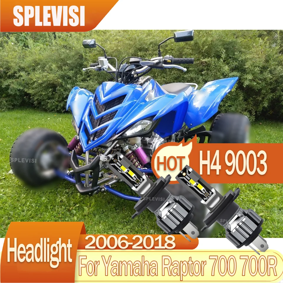 

free Night Driving Upgrades h4 led motorcycle headlight For Yamaha Raptor 700 700R 2006 2007 2008 2009 2010 2011 2012 2013-2018