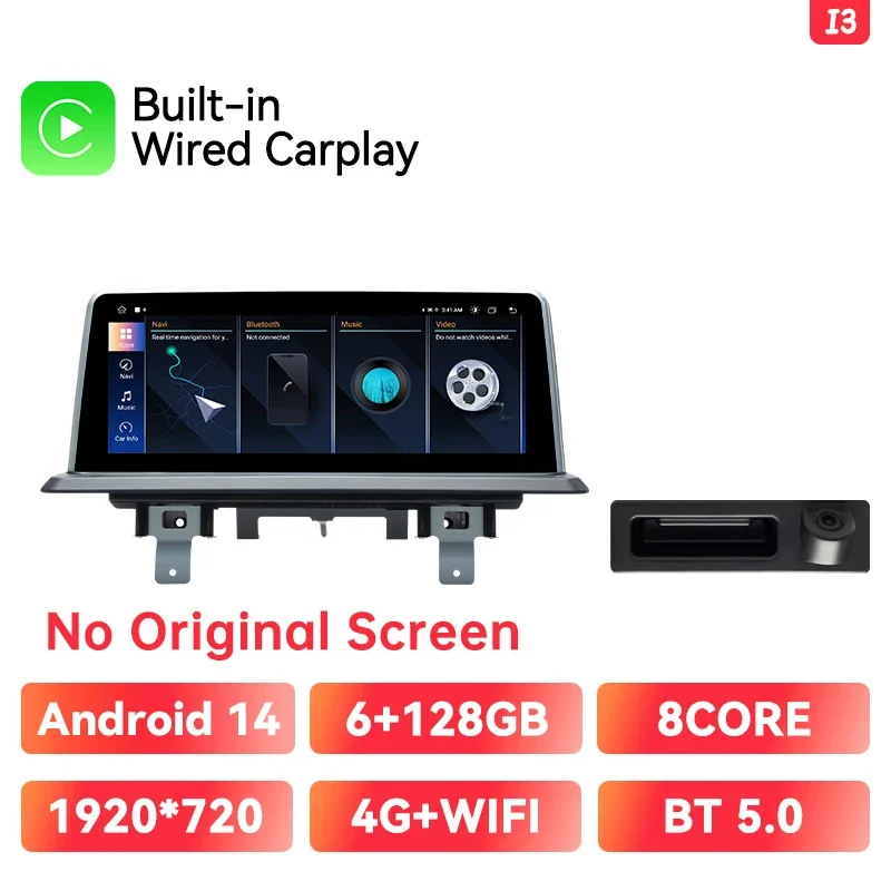 Xonrich Draadloze Carplay Auto Radio Speler Voor Bmw 1 Serie E81 E82 E87 E88 2005-2012 Ai Voice Autoradio Gps 8 Core 4G Wifi Dsp