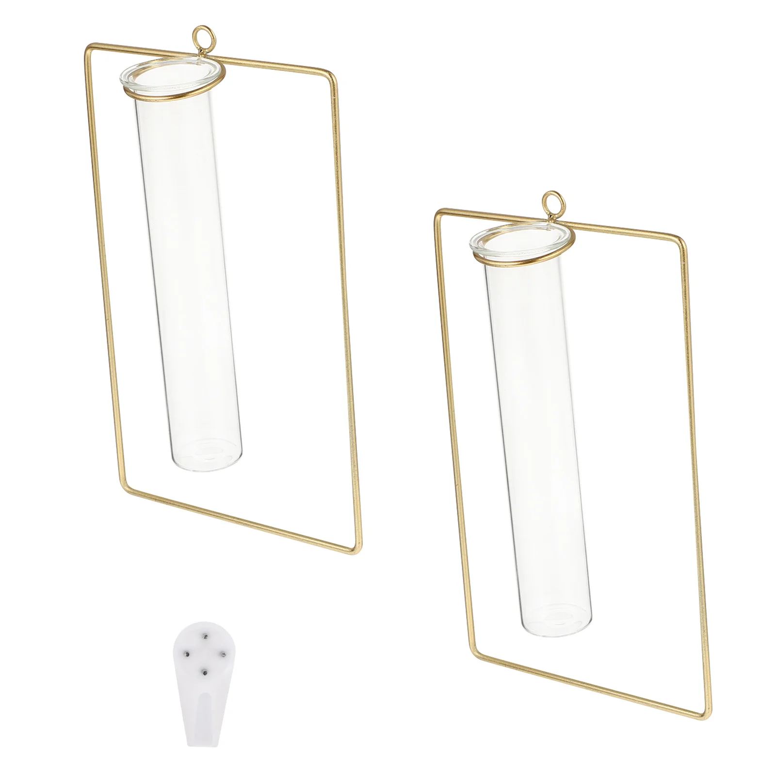 

2Pcs Water Hydroponic Wall Vase Nordic Style Flowerpot Punch-Free Hanging Wall Decoration for Indoor Use