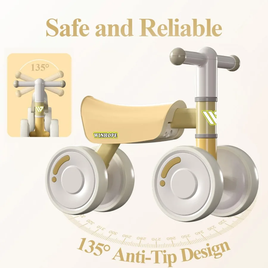 จักรยานทรงตัวสำหรับเด็กอายุ 1-3 ปี ล้อเงียบ เบาะนุ่ม ไม่มีขอบคม รถหัดเดินสำหรับเด็กวัยหัดเดิน 12-36 เดือน เด็กชาย เด็กหญิง รุ่นแรก