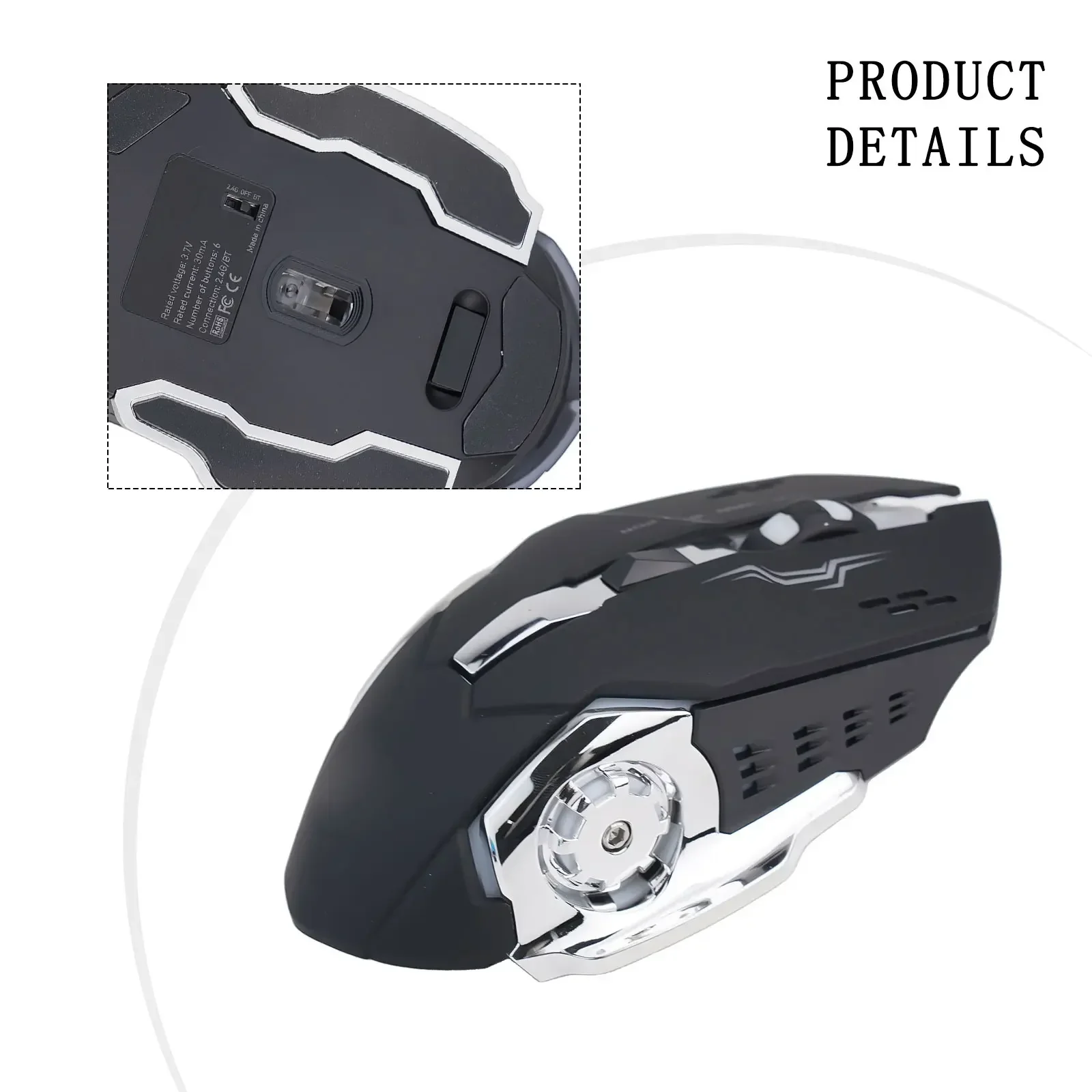 High Quality Premium Rechargeable M500 Wireless RGB Glow Gaming Mouse Silent Click Mechanical Silent  E-Sports Office