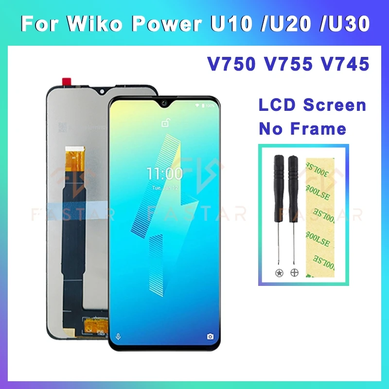 

U10 6.82"Tested For Wiko Power U10 LCD U20 U30 Display Touch Screen Digitizer Assembly Replace Screen V750 LCD V755 V745 U20 LCD