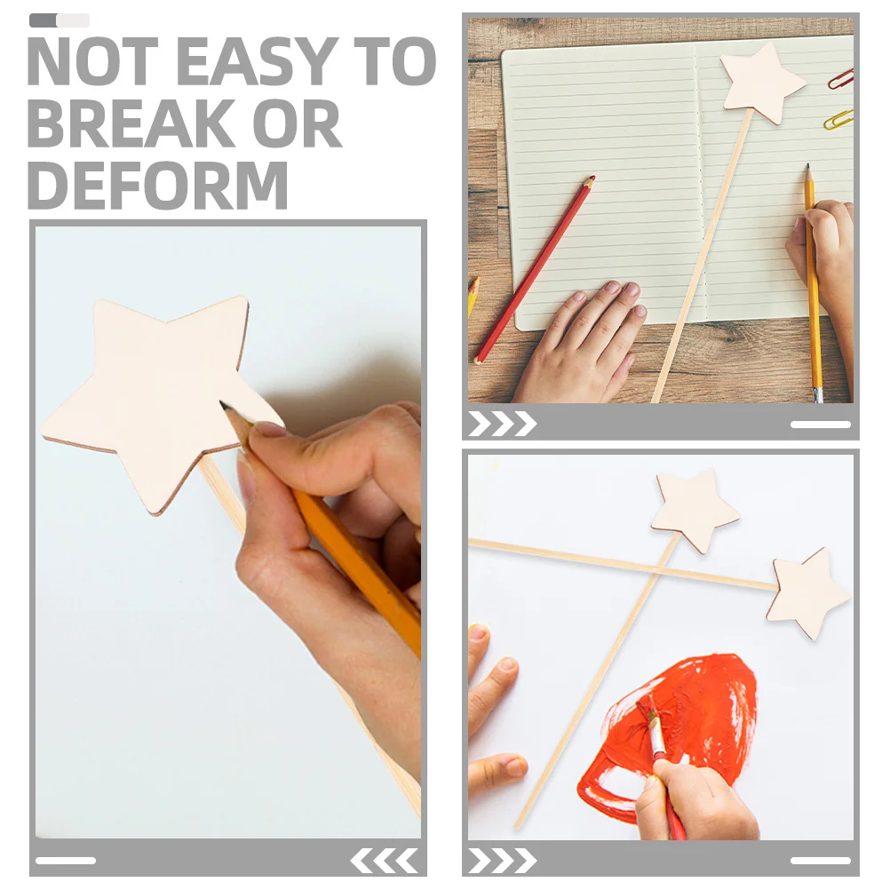 

8Pcs Material DIY Unfinished Wooden Fairy Sticks for Coloring Graffiti Crafts Birthday Gift Decorative Props