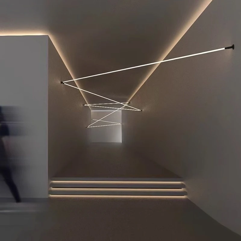 أضواء الخط الحد الأدنى الحديثة الإبداعية وشخصية سيليكون أضواء قلادة عمودية غرفة المعيشة غرفة نوم الممر ديكور