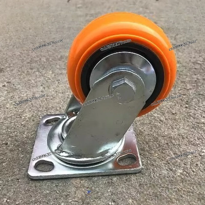 

Cart Wheels Anti-Shelf Casters Wheels, Heavy Duty Wheels Wear-resistant Winding Wheels Load, Orange 4 Inches