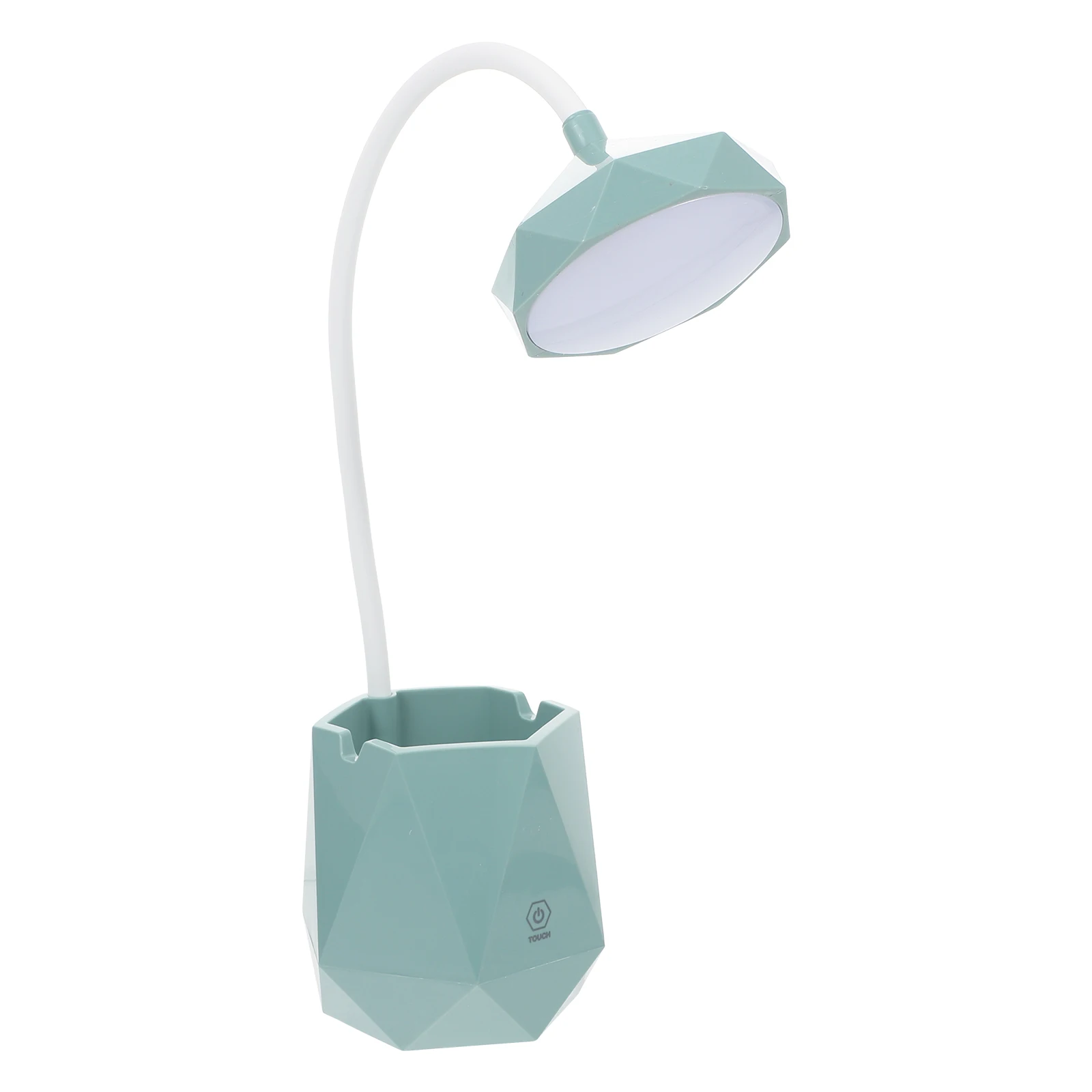

USB Charging Table Lamp LED Desk Light Pen Holder Kids Bedroom Study Eye caring Student Learning Small Night Light Black Green