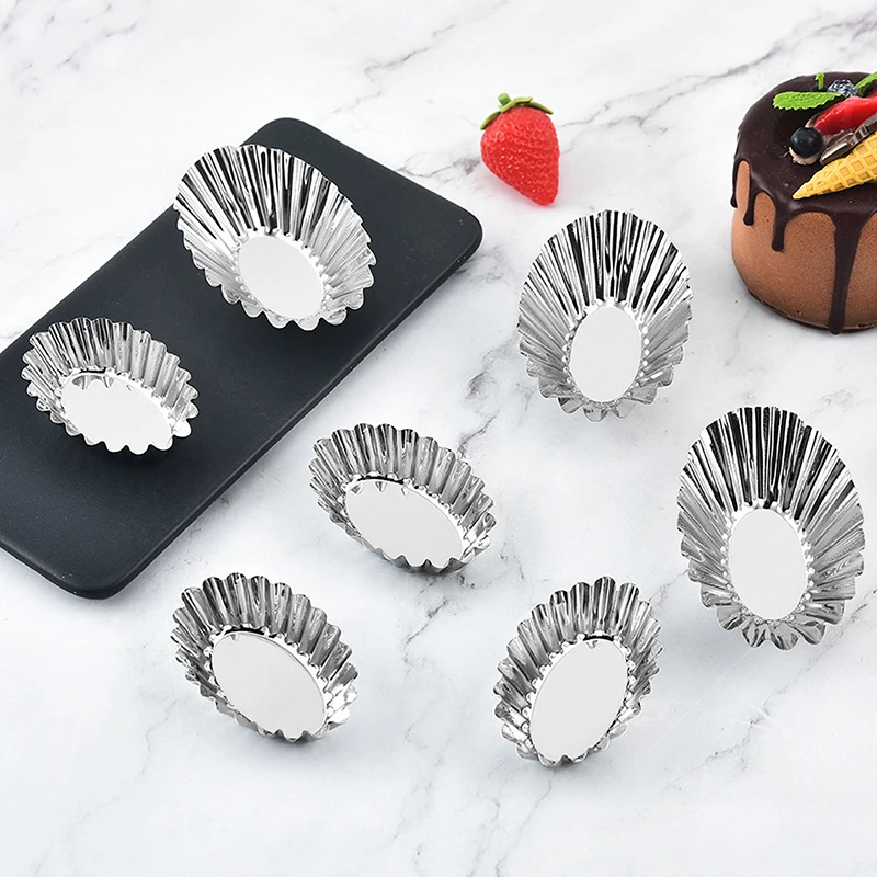 Creative Shape Stainless Steel Cake Cup Bakeware Baking Mold Muffin Cupcake Pudding Bowl Cake Egg Tart Mold Muffin Cup