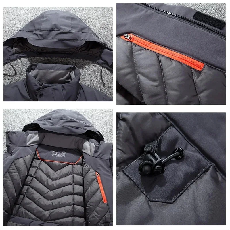 Down Jacket Man High Quality White Duck Coat Men Thick Warm Winter 2025 New Parkas For Short Feather Puffer