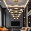 Anillo de luces led para decoración del hogar, lámparas colgantes modernas para sala de estar, comedor, iluminación interior 4