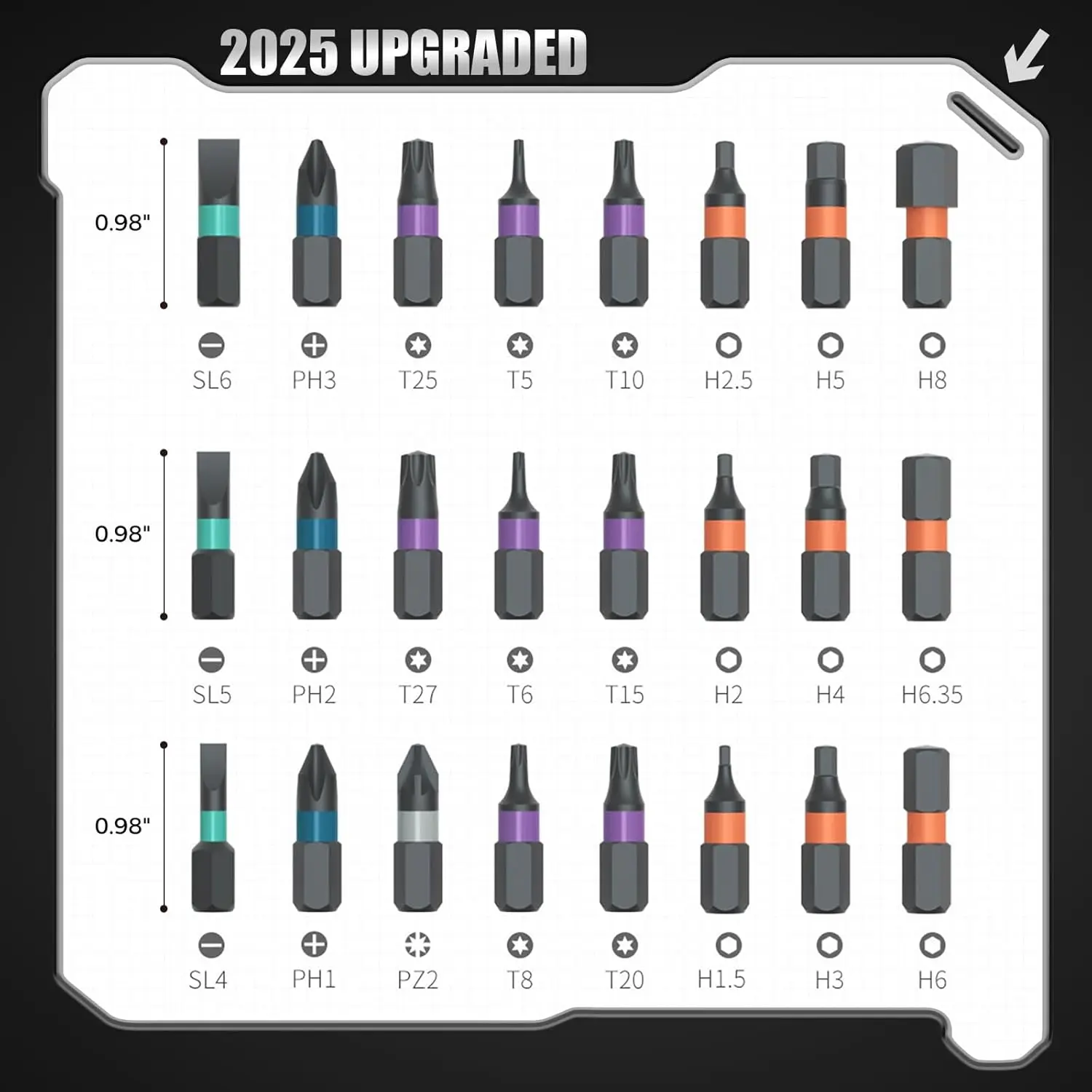 VMAN 24in1 متعددة الوظائف مفك براغي بسقاطة مجموعة متعددة المغناطيسي بت مجموعة أدوات إصلاح صغيرة أداة منزلية للكمبيوتر والمكتب الخ. #3