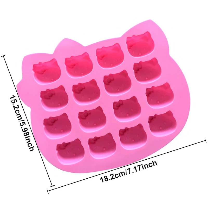 Sanrio Hello Kitty Home Ice Block Mold Cartoon Anime Wax Sugar Making Mold  Silicone Cute Chocolate Maker Kitchen Accessories