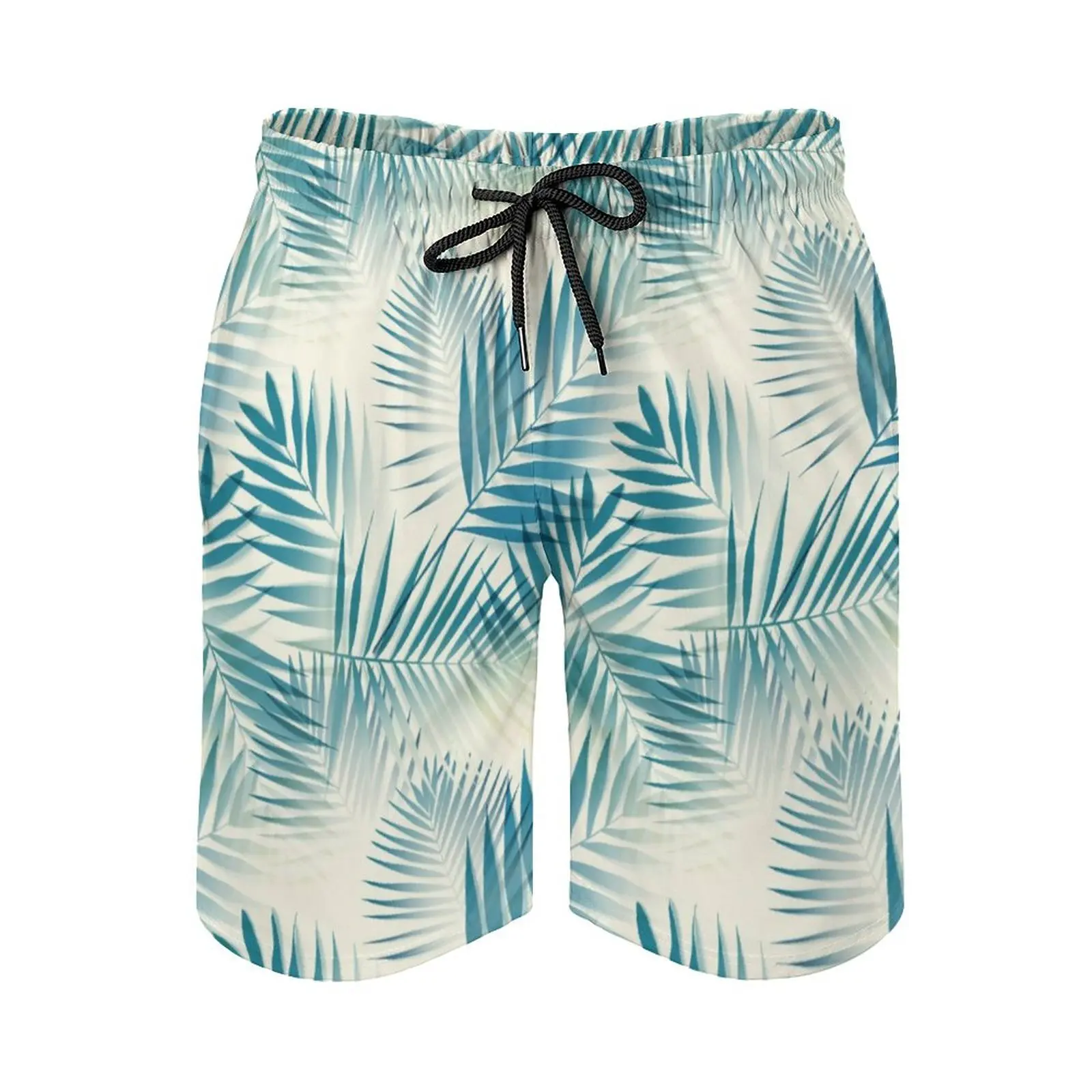 Summer Men's Shorts Quick Drying Hawaiian Holiday Beach Swimwear Fashionable Leaf Flower Print Loose Casual Surfing Shorts