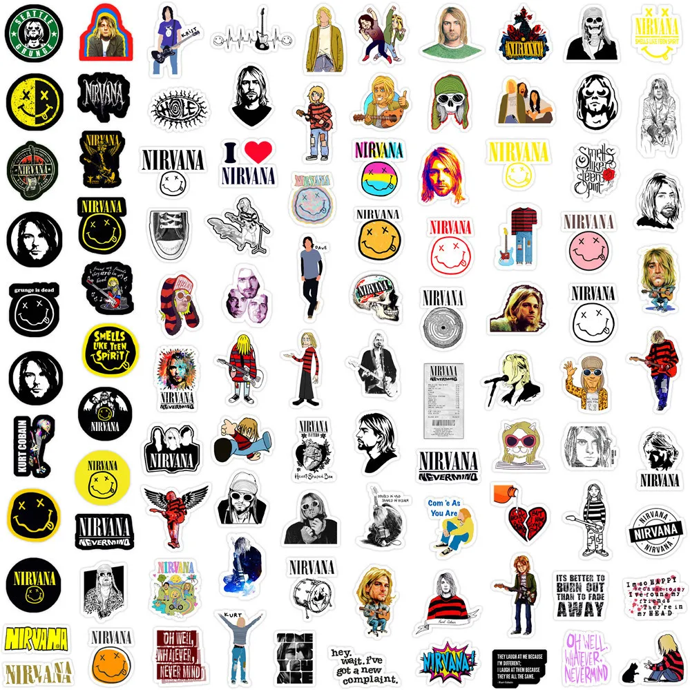 125Pcs Nirvana Band Season 3 Rock Mini Stickers DIY Decor For Phone Notebook Diary RecordingYourLife Store - view 3