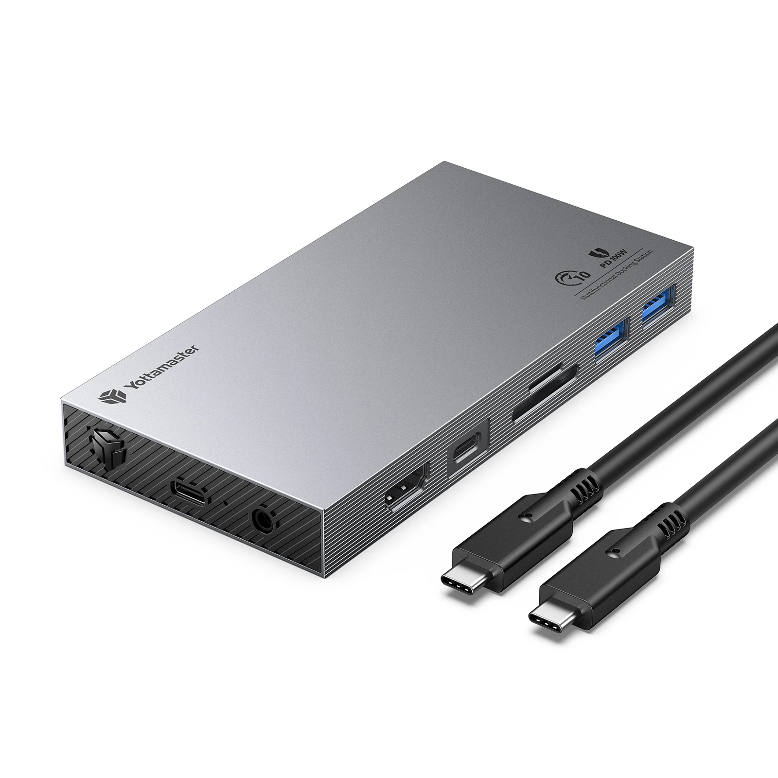 Imagem -06 - Yottamaster-estação de Ancoragem Usb c 10gbps Hub com Gabinete Ssd M.2 Nvme Pd100w Hdmi sd tf para Macbook e Laptops Usb c 10 em 1