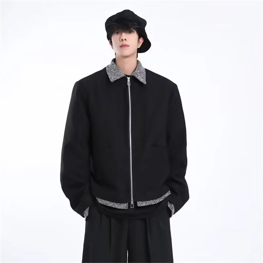 

Men's casual padded short jacket, oversized casual coat, spring and autumn retro fashion outdoor versatile clothing, warm coat