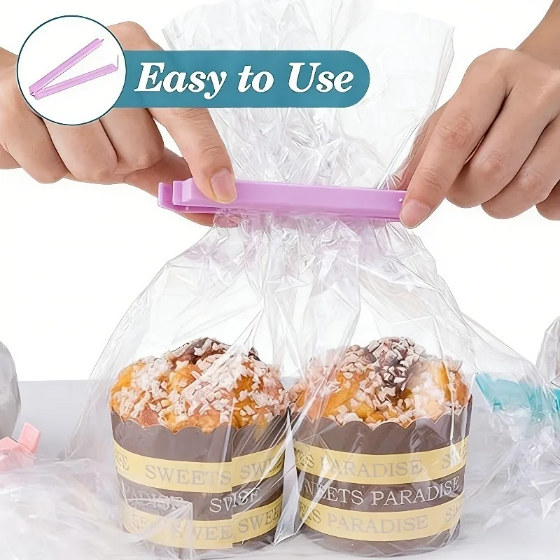16 Stück/Set 3 Größen Lebensmittelbeutel-Verschlussclips, Geeignet für Lebensmittel- und Snack-Aufbewahrung, Farbige Beutel-Verschlussclips für den Haushalt – Detail 3