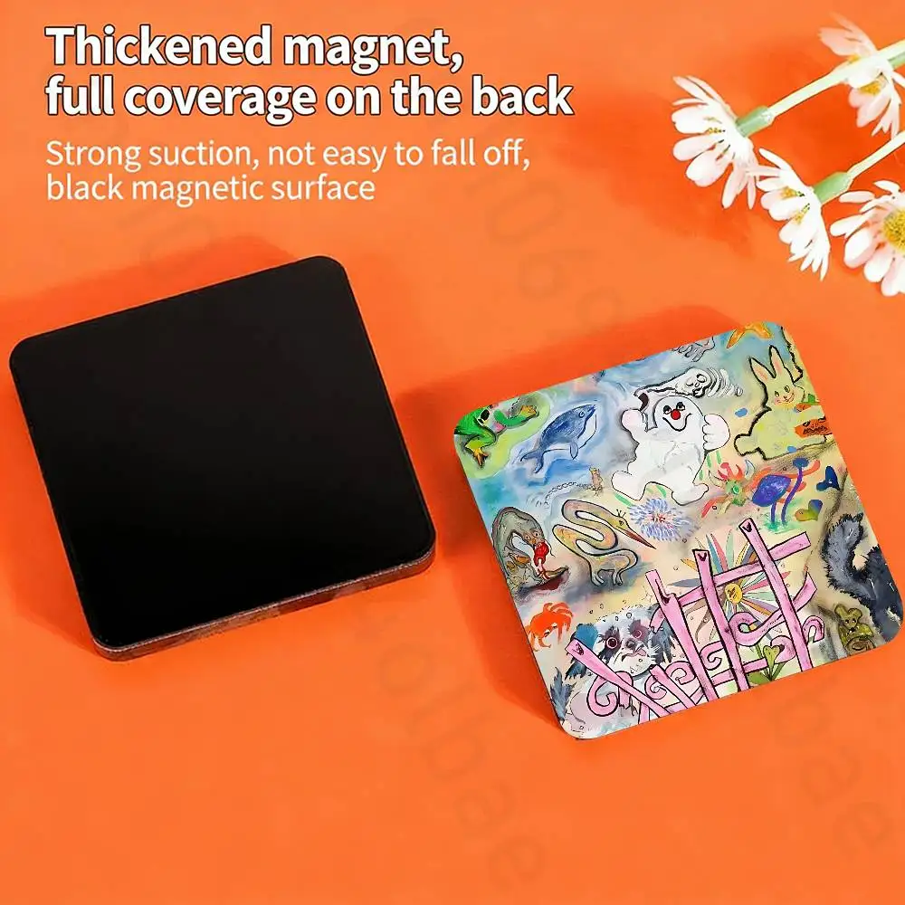 Bladee D-Drain Gang 333 Fridge Magnet Personalized Magnetic Durable Plastic Square Picture Surface Fridge Magnets