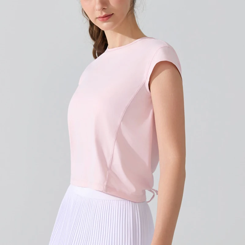 المرأة قصيرة الأكمام اليوغا تي شيرت الصيف UPF50 + في الهواء الطلق تشغيل أعلى تنفس سريعة الجافة تجريب قميص الإناث ملابس رياضية للصالة الرياضية