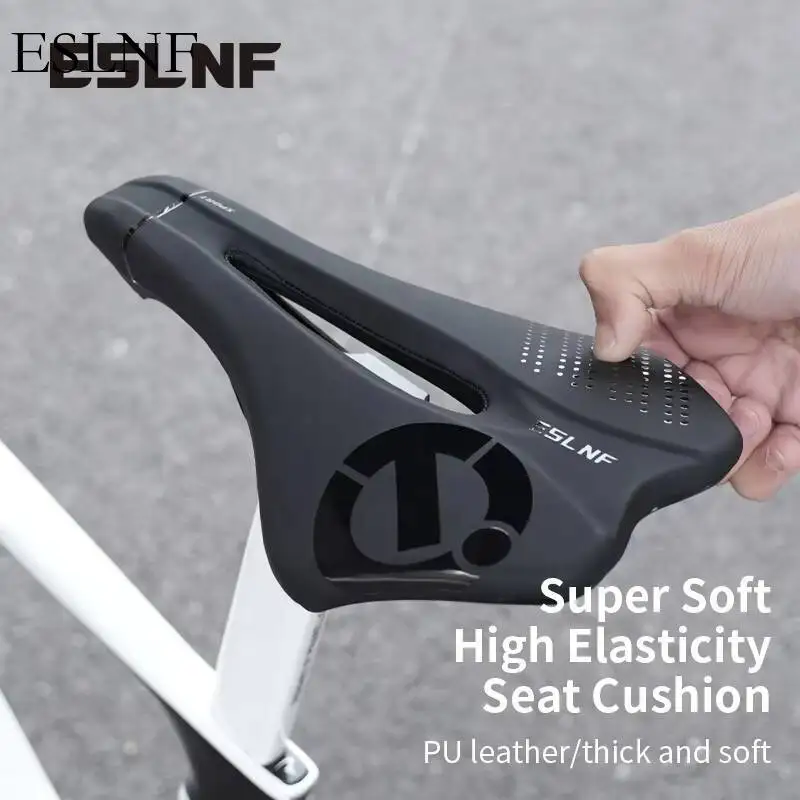 ESLNF Selle de vélo universelle creuse, confortable, absorbant les chocs, coussin de siège de vélo antidérapant, résistant à l'usure, pour VTT et cyclisme sur route