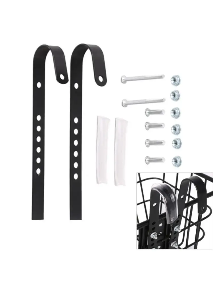 77HC Metal Bike Front Basket High Hauteur réglable Crochet rapide Crochet Panier fil Panier suspension CORCHEMENT