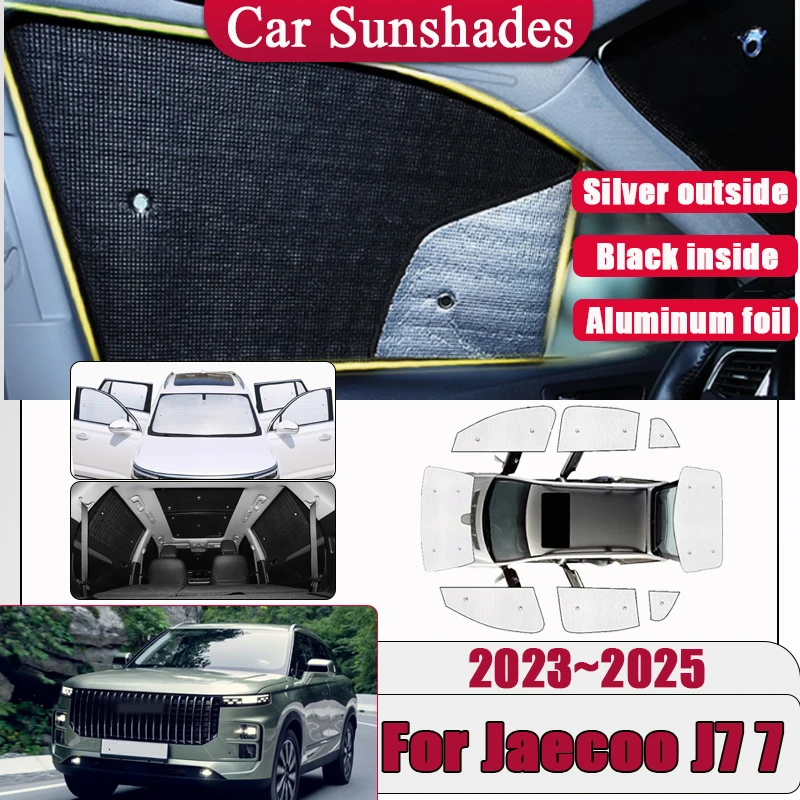 

Car Window Sunshade For Jaecoo J7 Accessories Chery Tansuo 06 Fulwin T6 2023~2025 Sun Visor Anti-UV Privacy Blocks Accessories
