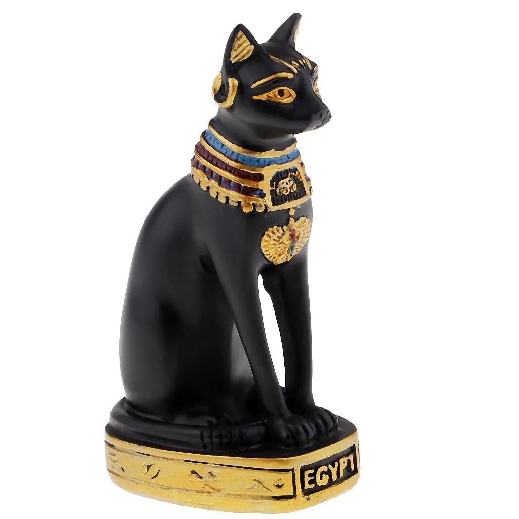 Egypt Cat Goddess Bastet Protector of Woman Resin Sculpture 4 Inch