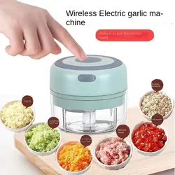 Mini Electric Garlic Chopper USB Meat Grinder Garlic Masher Machine Sturdy Durable Crushed Ginger Vegetable Crusher Kitchen Tool