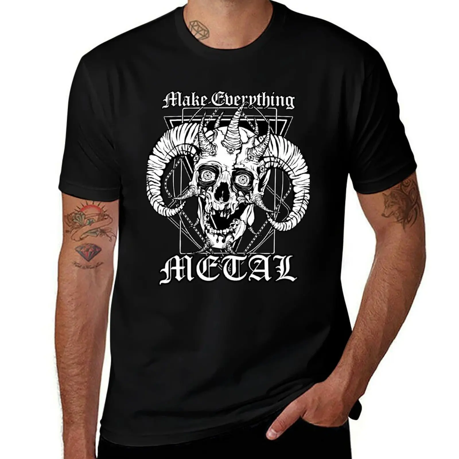 FACEBONES Make Everything Metal T-Shirt cheap stuff graphic t shirt vintage sweat shirts, men