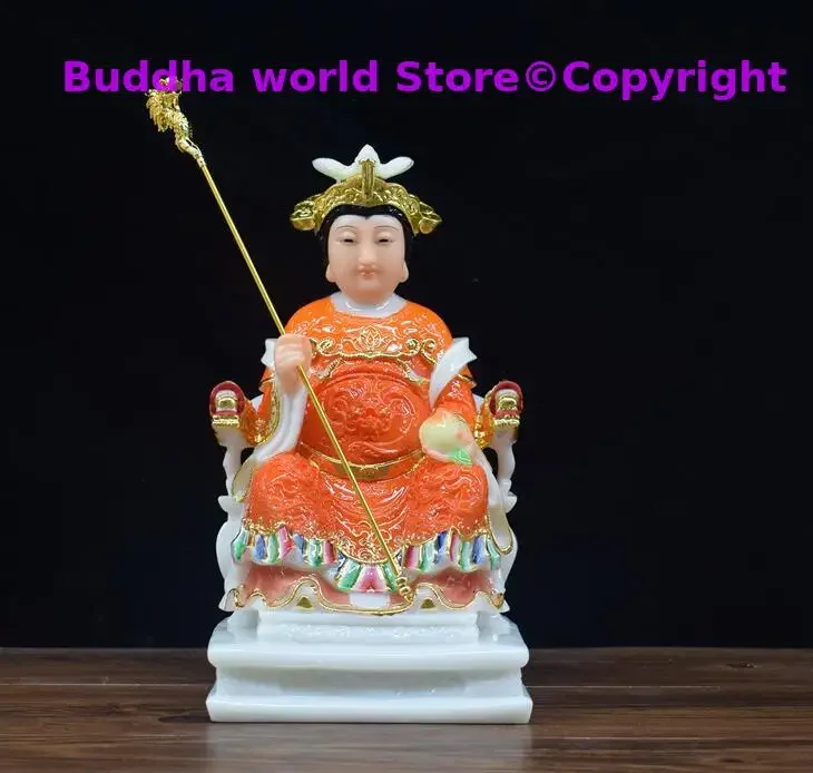 Southeast Asia Home store COMPANY High-grade Bless family SAFE Good luck goddess TIAN MU WANG MU NIANG NIANG jade gilding statue