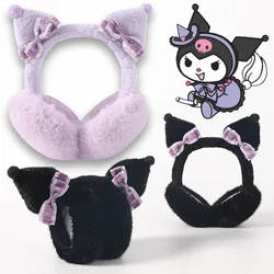 Sanrio Kuromi Plush Ear Warmer Winter Women Warm Earmuffs Kawaii Cartoon Outdoor Girl Cold Protection EarMuffs Ear Cover Gifts