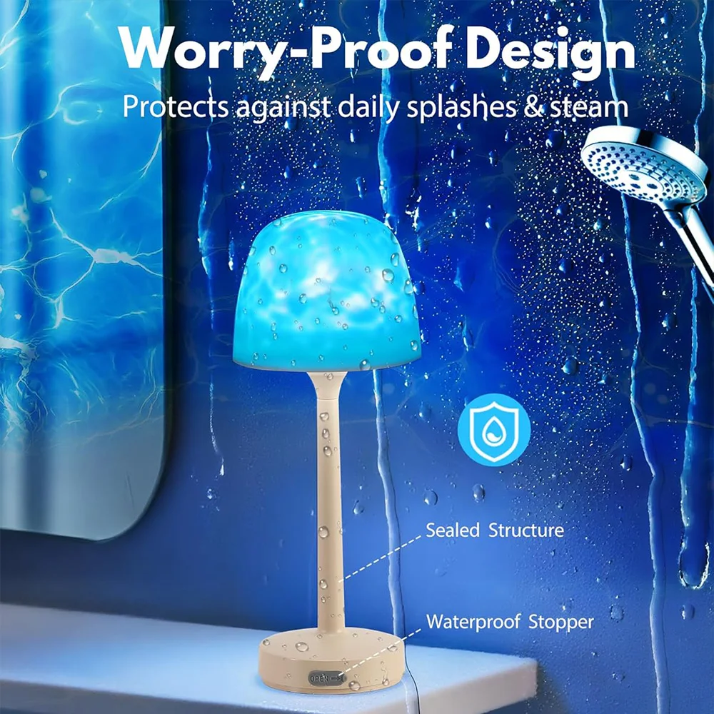 Aurora Projection Lights LED Remote Control Night Light Water Ripple Projection Lamp Bedoom Home Decoration Colorful Table Lamps