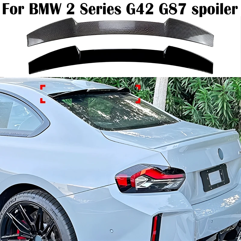 

For BMW 2 Series G42 G87 Coupe M240 M2 2022-2026 High Quality ABS Plastics Car rear window top spoiler wings Airfoil Accessorie