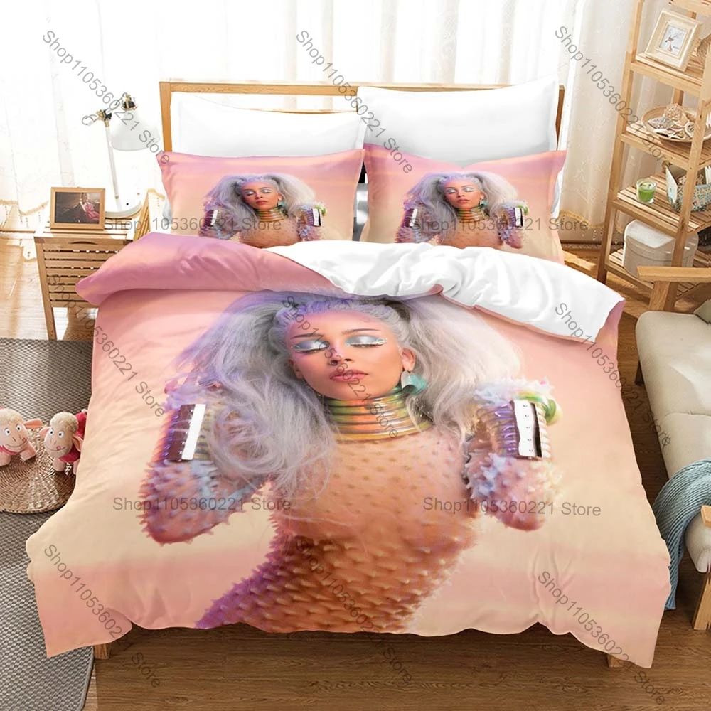 Cool Doja Cat 3PCS Bedding Set Duvet Cover And Two Pillowcases Microfiber 3D Digital Printed Star Bed Linens Home Decoration