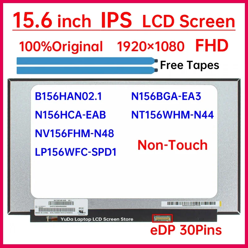 

15,6-дюймовый ЖК-экран для ноутбука NV156FHM-N48 NT156WHM-N44 для Lenovo ideapad 330S-15ARR 330S-15AST 330S-15IKB, матричная панель дисплея