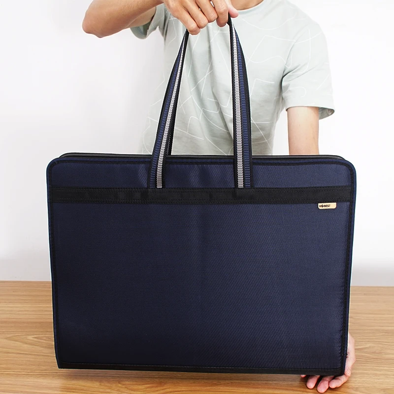 Sac à main multicouche pour dossier A3, sac de rangement à fermeture éclair, grande capacité, Art GT, Oxford, poignée de gril