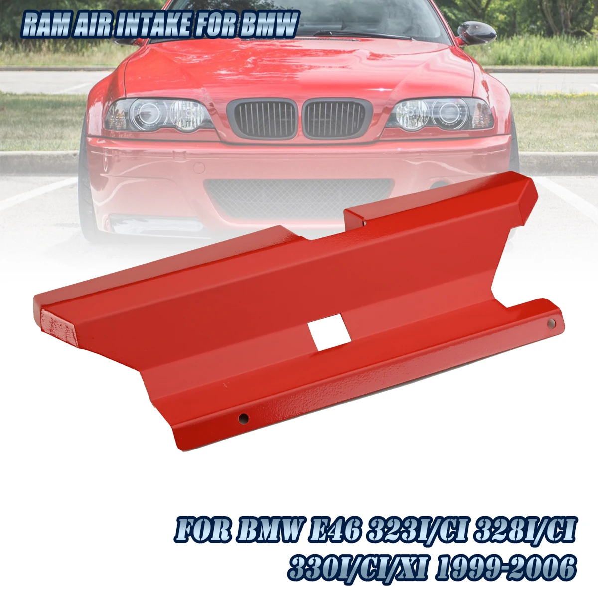 

Cold Air Intake Scoops Engine Red Aluminum Car Accessories For BMW 323i/ci 328i 330i 325i M52 M54 E46 M3 1999 2000 2001-2007