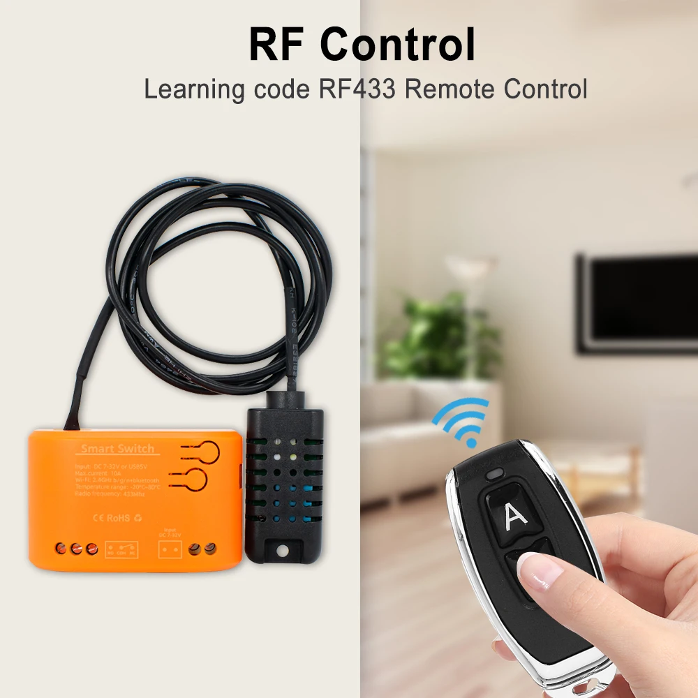 Tuya WiFi Temperature Humidity Sensor With External Probe for Smart Home Hygrometer APP Monitoring For Plants Aquarium Winery