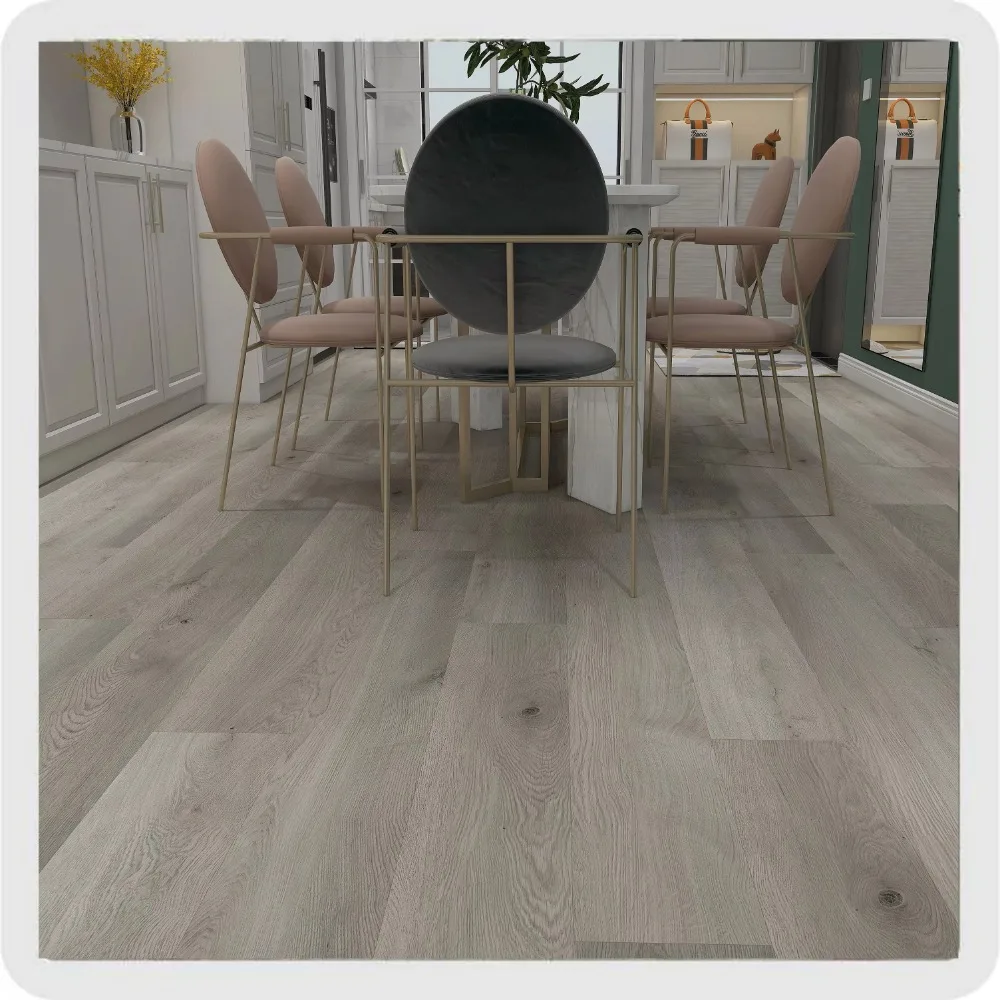 نسخة مخصصة صديقة للبيئة الفاخرة لوح الفينيل Spc الأرضيات 4/5/6/7/8 مللي متر أرضيات مقاومة للماء #1