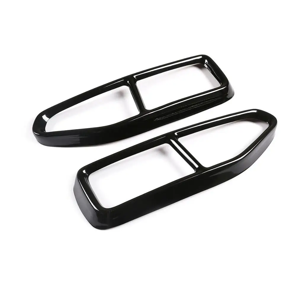 

1Pair/2Pcs Black Car Exhaust Muffler Pipe Tip Cover Trim Fit For BMW 7 Series G11 G12 2019 2020 Accessories