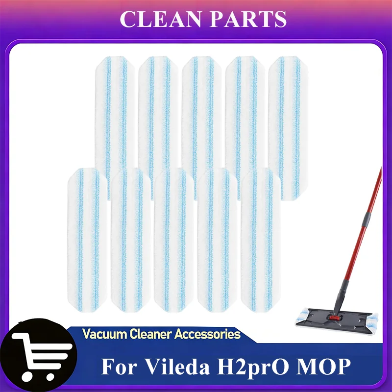 Almohadillas de repuesto para mopa Vileda H2prO / 0-Cedar H2prO, accesorios de microfibra plana lavables y reutilizables para mopa plana