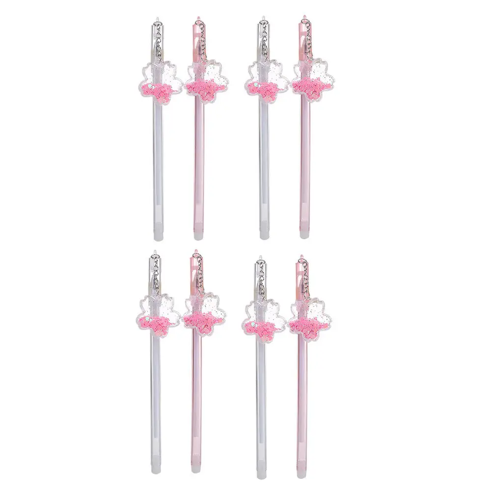 8pcs Charm Ballpoint Pens Smooth Writing Full Needle Tube For Office School Study Supply Portable Multi-Function Gel Pen