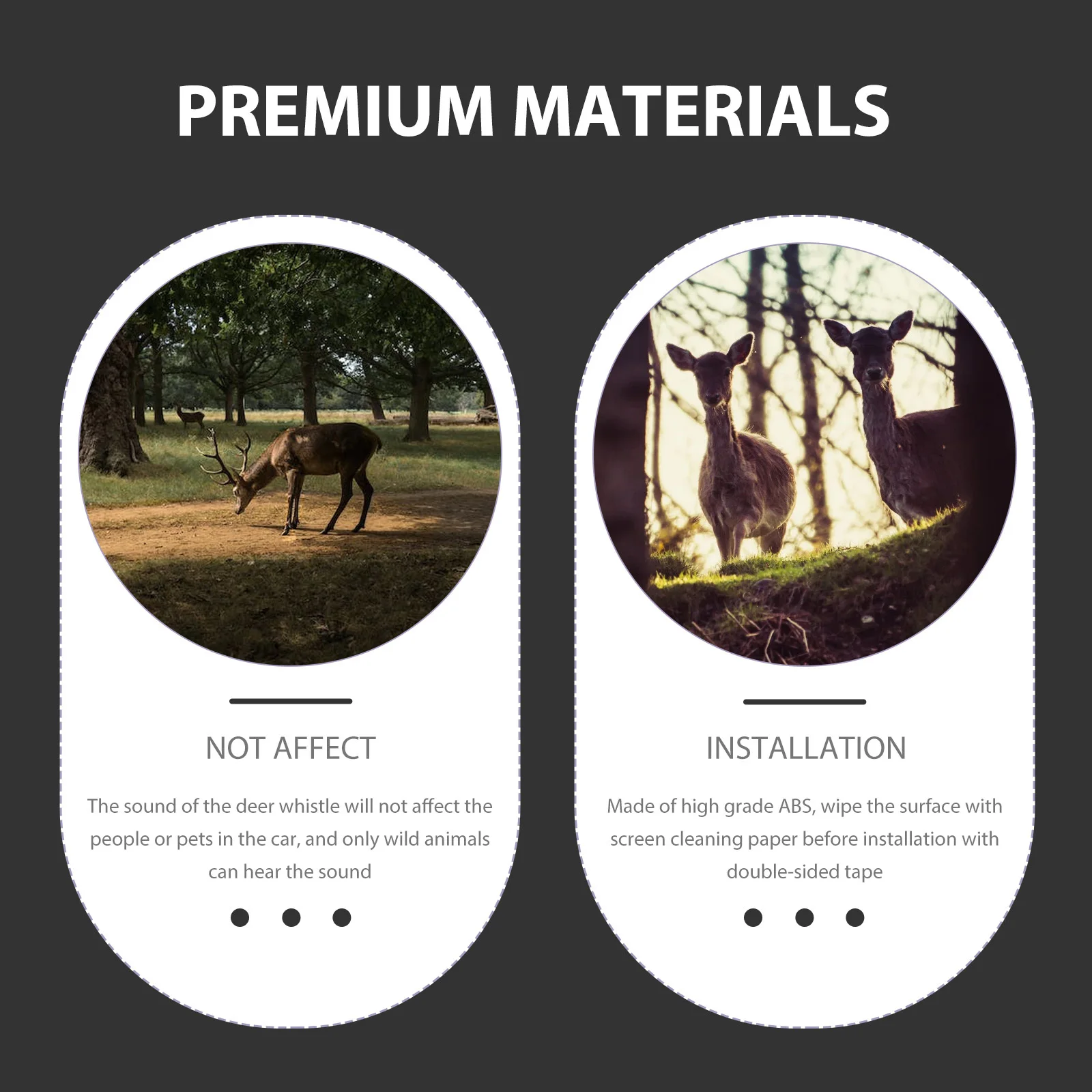 

6pcs For Deer Warning Devices Automotive Deer Warning Devices Vehicle Safety Horn For Trucks Suvs Abs Material