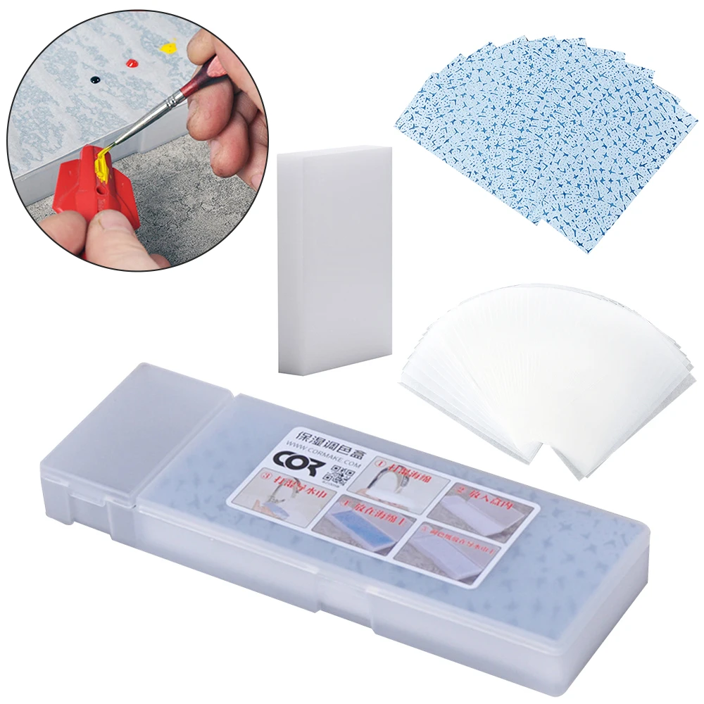 Wet Palette For Acrylic Painting Model Coloring Wet Tray Paint Supplies Paint Holder Keeps Wet For Miniatures Paint Modeling