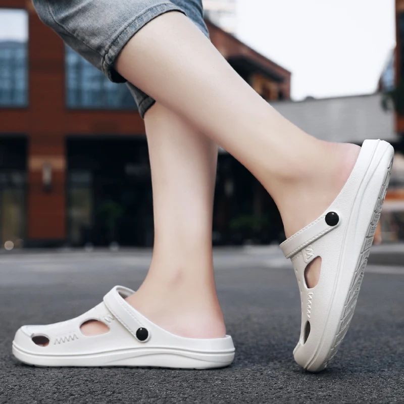 New Casual Men'S Eva Soft Bottom Non Slip Breathable Cool Slippers In Three Colors Sizes 39-44