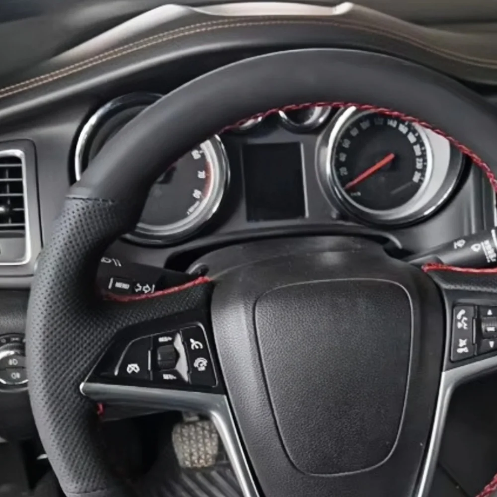 Customized Car Steering Wheel Cover Hand Sewing Microfibre Leather For Opel Insignia 2008-2013 Astra (J) Cascada Mokka 2012-2019